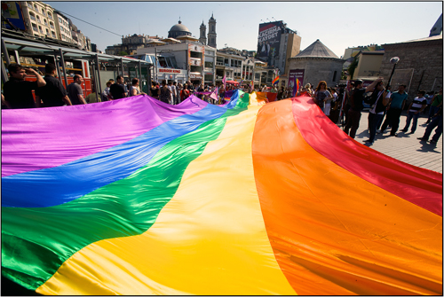 Rainbow Flat at Istanbul Turkey Trans Pride